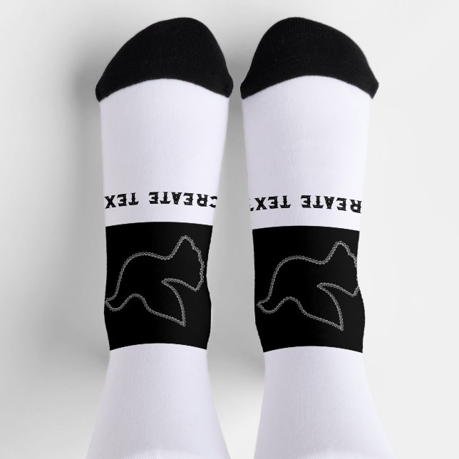 Chaussette Créer Texte Volet Oiseau Imprimé Peace Love Style (Haut)