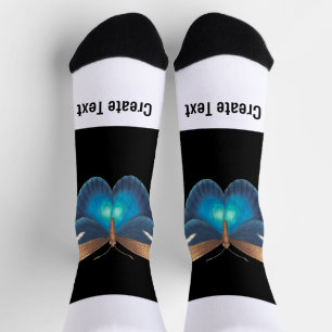 Chaussette Créer une image papillon de texte imprimée super é