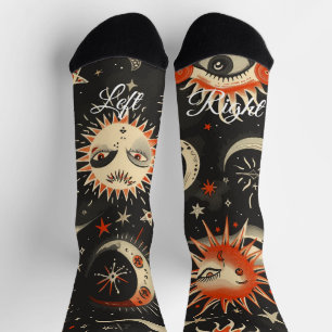 Chaussette Créez Votre Propre Céleste Noir Orange