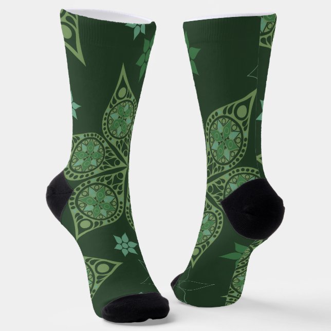 Chaussette Crew Socks-Classic Paisley Elegance (Angulaire)