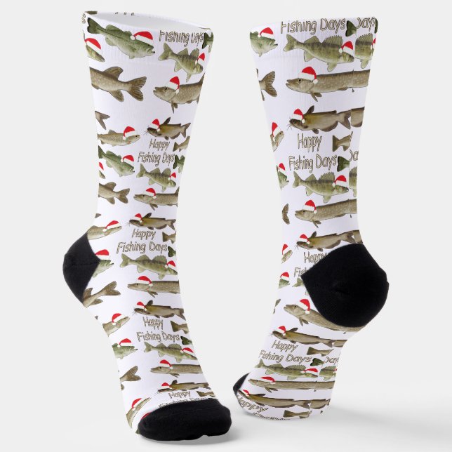 Chaussette Crew Socks Happy Fishing Days  (Angulaire)