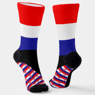 Chaussette Croate Chaussettes, drapeau croate couleurs / spor