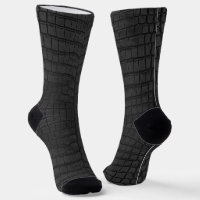 Crocodile noir en cuir imprimé