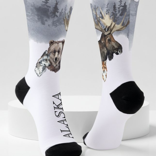 Chaussette Croisière de la forêt d'Ours de l'Alaska (Créateur téléchargé)