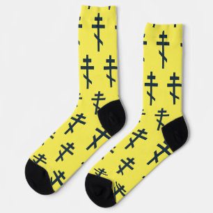 Chaussette Croix orthodoxe à huit pointes, art dévotionnel sa