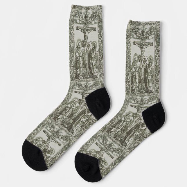 Chaussette Crucifixion médiévale de Jésus-Christ (Gauche)