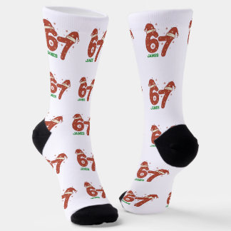 Chaussette Custom 67 Sock, Custom 67 Funny Christmas Gift
