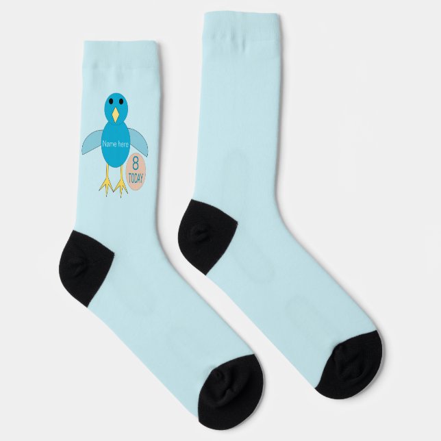 Chaussette Custom Blue Birthday Boy Chick (Droite)