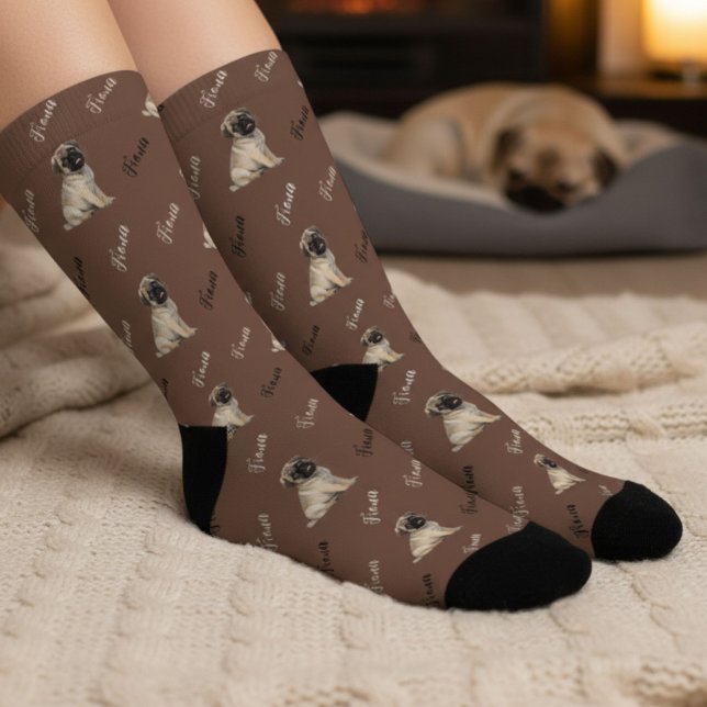 Chaussette Custom Dog Photo Socks (Créateur téléchargé)
