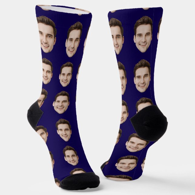 Chaussette Custom Face Socks Personalized Photo Picture Socks (Angulaire)