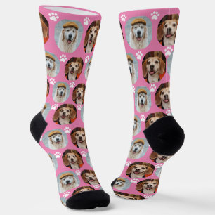 Chaussette Cute 2 Pet 2 Empreinte de patte photo rose