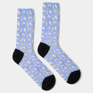 Chaussette Cute Chat Motif Bleu Nouveauté
