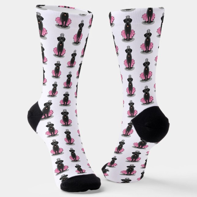 Chaussette Cute Dog Ballet Princess Black Labrador Retriever (Angulaire)