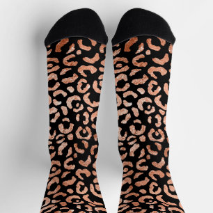 Chaussette Cute Elegant Rose Gold Glam Leopard