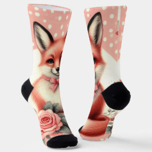 Chaussette Cute Floral Baby Fox
