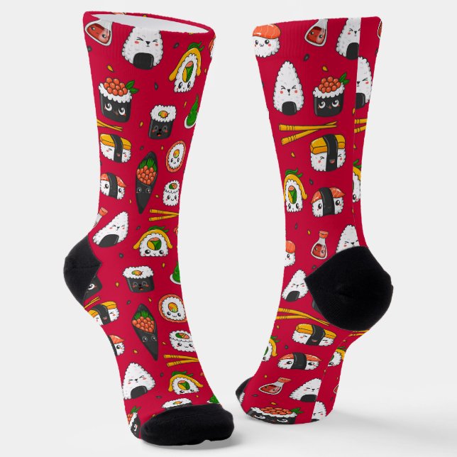 Chaussette Cute Kawaii Sushi (Angulaire)