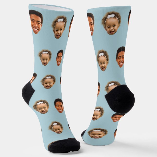 Chaussette Cute Mom 2 Face Photo personnalisée (Angulaire)