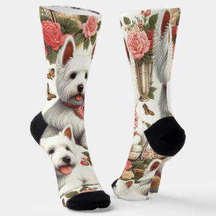 Chaussette Cute West Highland White Terrier sans fil