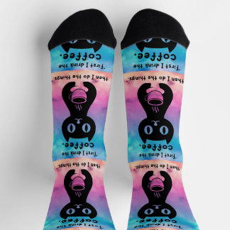 Chaussette D'abord je bois le café puis je fais cette chose