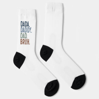 Chaussette DADA DADDY DAD BRUH FÊTE DES PÈRES personnalisée