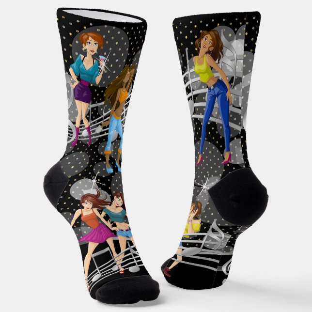 Chaussette Dance Music Girls (Angulaire)