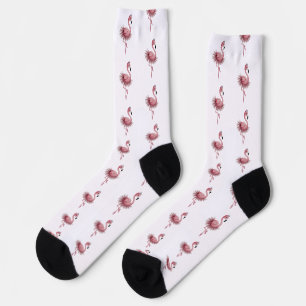 Chaussette Danseuse de ballet flamant rose