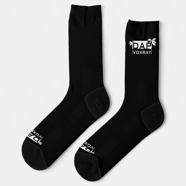 Chaussette DapVoxray_Logo_Palms chaussettes noires (Gauche)