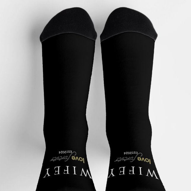 Chaussette Date d'inscription de Wifey Eternal Love personnal (Haut)