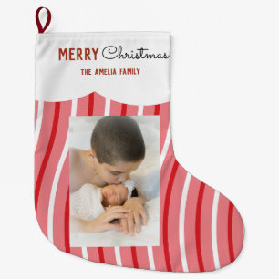 Chaussette de Noël avec photo de tourbillon de bon