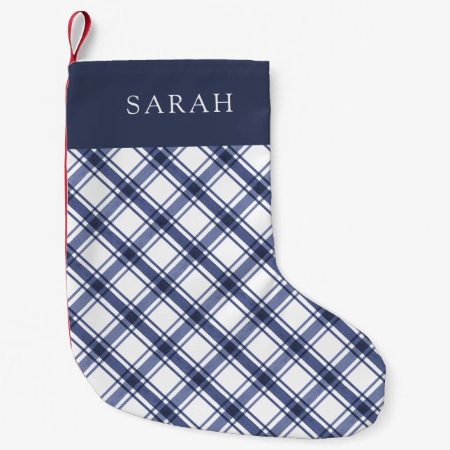 Chaussette de Noël Bleue et Blanche (Devant)