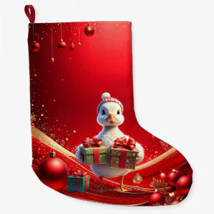 Chaussette de Noël de canard mignon de Noël
