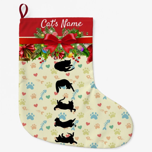 Chaussette de Noël de chat (Devant)