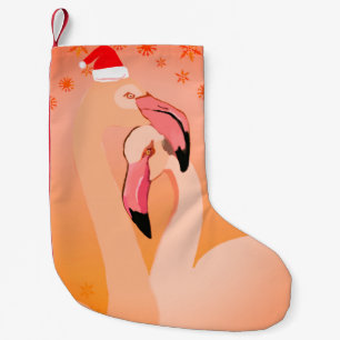 Chaussette de Noël d'oiseaux flamants