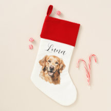 Golden Retriever Noël Stocking
