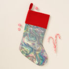 Iridescente en marbre holographique en arc-en-ciel