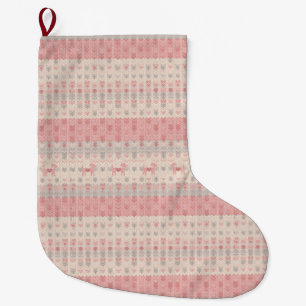 Chaussette de Noël Minimaliste Rose pour Chien Nor