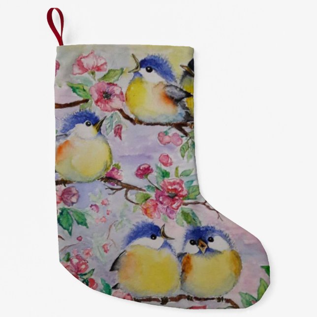 Chaussette de Noël Oiseaux Mignons (Devant)