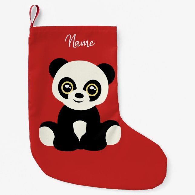 Chaussette de Noël. Panda. (Devant)