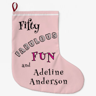 Chaussette de Noël rose moderne 50 fabuleuse pour 