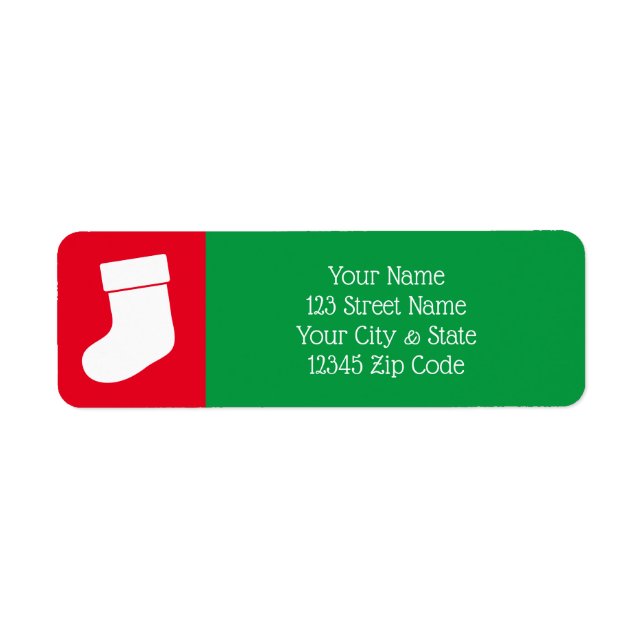 Chaussette de stockage de Noël personnalisée Adres (Devant)