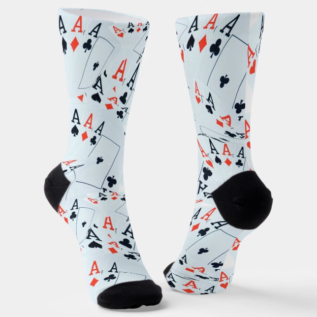 Chaussette "Deck of Destiny : Layered Aces in a Poker Shuffle (Angulaire)