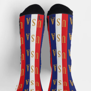 Chaussette Décor à rayures USA