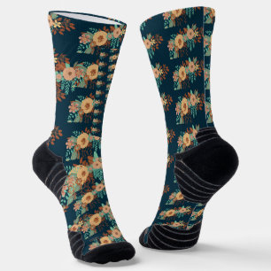 Chaussette Décor Floral Boho moderne