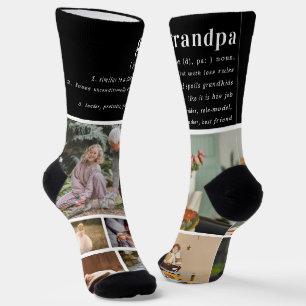 Chaussette Définition de Grand-père Collage de Photos Perso