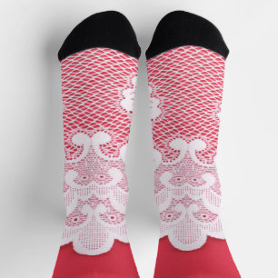 Chaussette Dentelle rouge