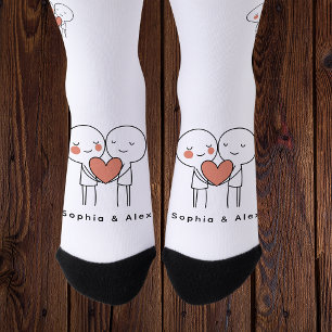 Chaussette d'équipage assortie pour la Saint-Valen