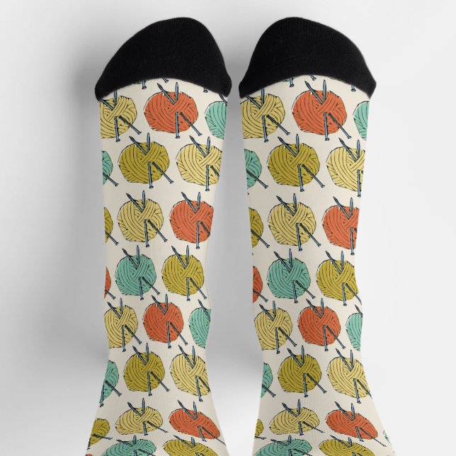 Chaussette Des boules de Motif de laine (Haut)