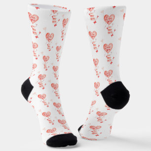 Chaussette Design de coeurs rouges créatifs