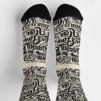 Chaussette Design de texte / chaussettes de mode Cool