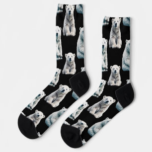 Chaussette Design Motif animal de l'ours polaire